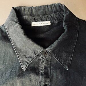 Unique JAMES PERSE Mens Shirt ~ 2 Black fabrics ~ MEDIUM
